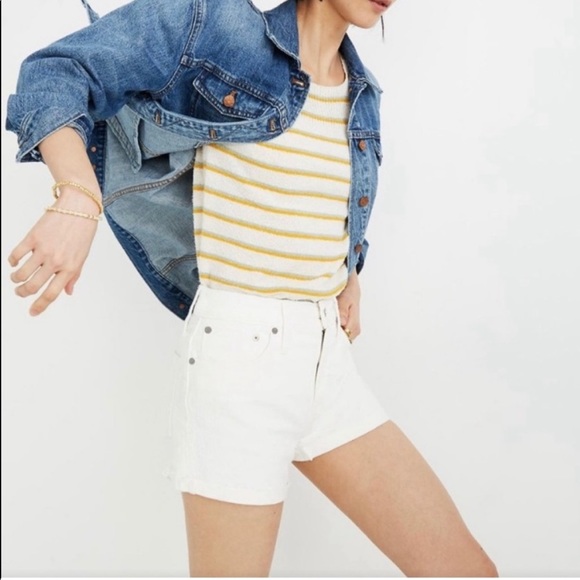 2 for 1! Madewell High Rise White Frayed Hem Shorts EUC AND! Similar pair by Gap - Picture 1 of 16